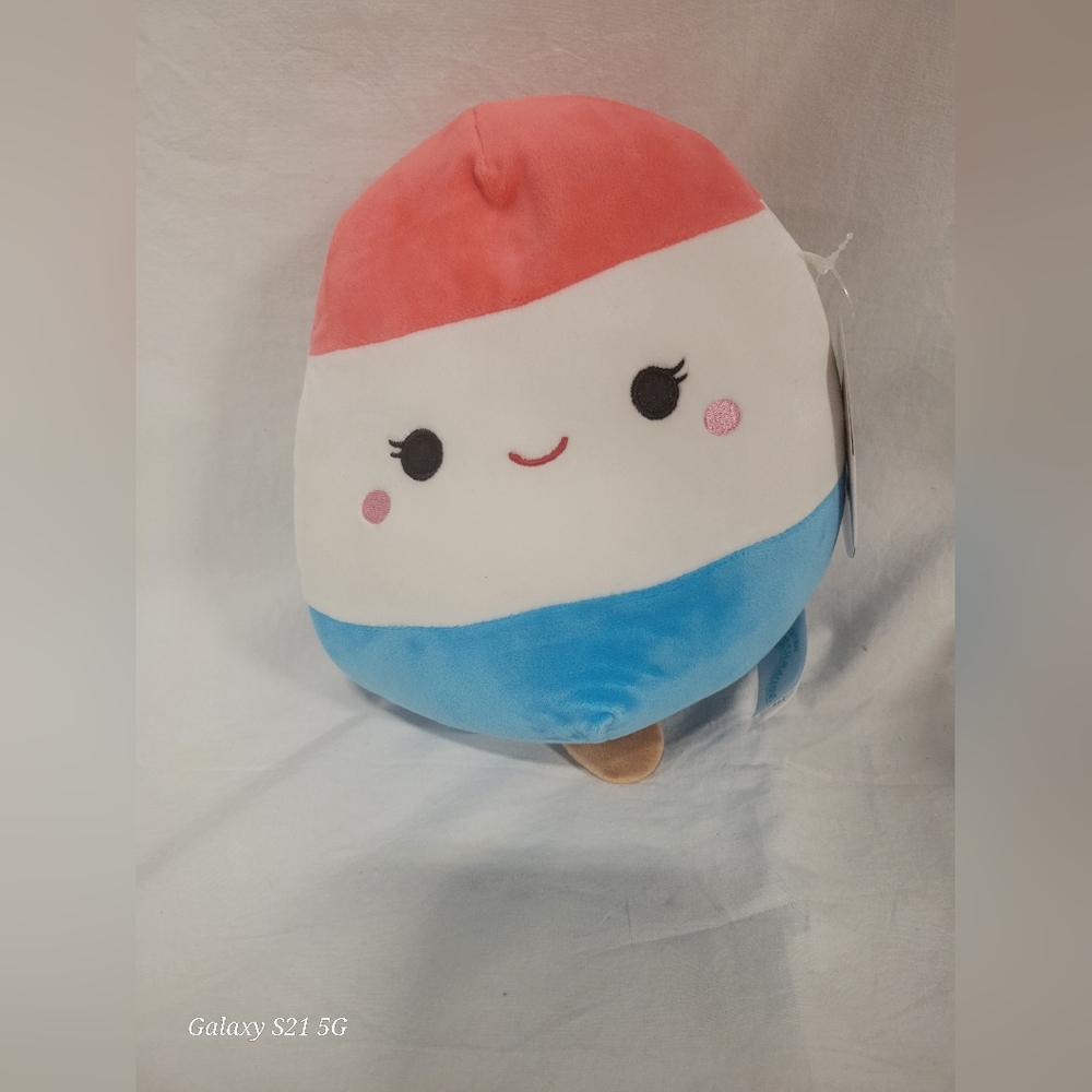 Squishmallow 8" Lelila Popsicle Soft Red White Blue Summer Fun Plush Bomb Pop